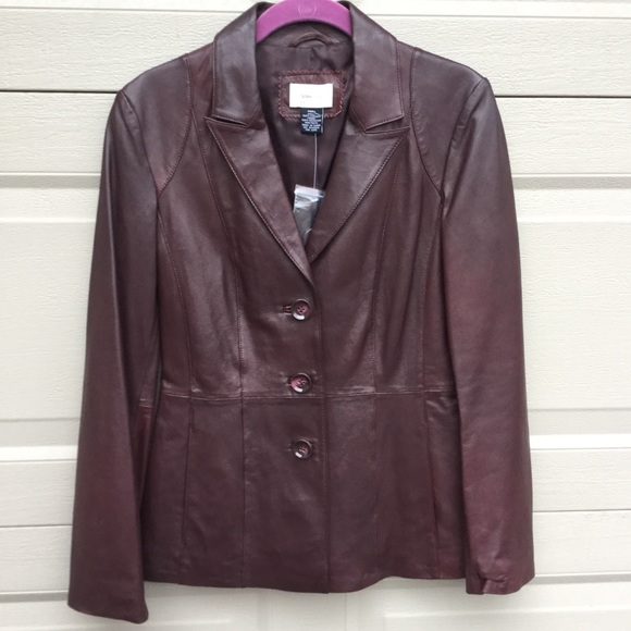 New Neiman Marcus Exclusive Fitted Leather Blazer - Picture 5 of 11